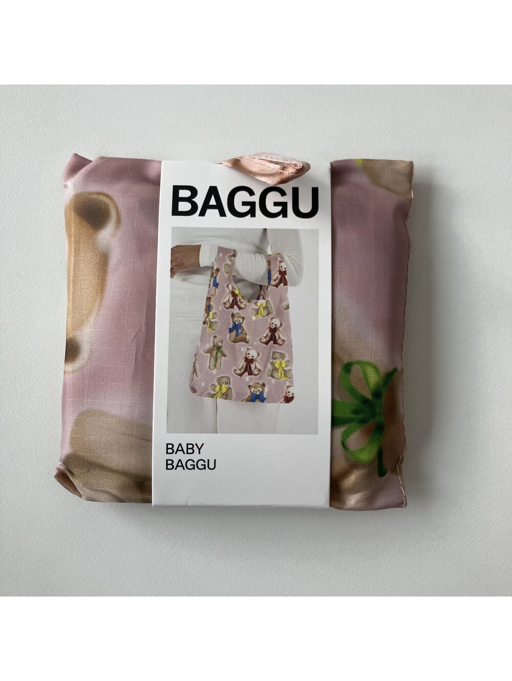 Baggu Baby Reusable Eco Tote Bag Teddy Bears Kidcore Pastel Bows Sparkle New